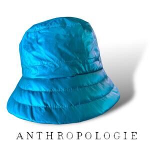 Anthropologie Puffer Bucket Hat
Metallic Blue Teal Bucket Hat Streetwear